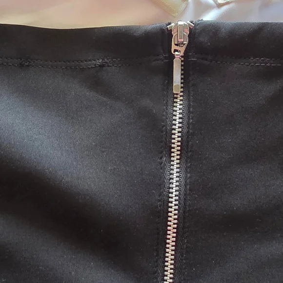 bebe Strapless Dress with Black and Neon Yellow Pattern - Picture 5 of 10